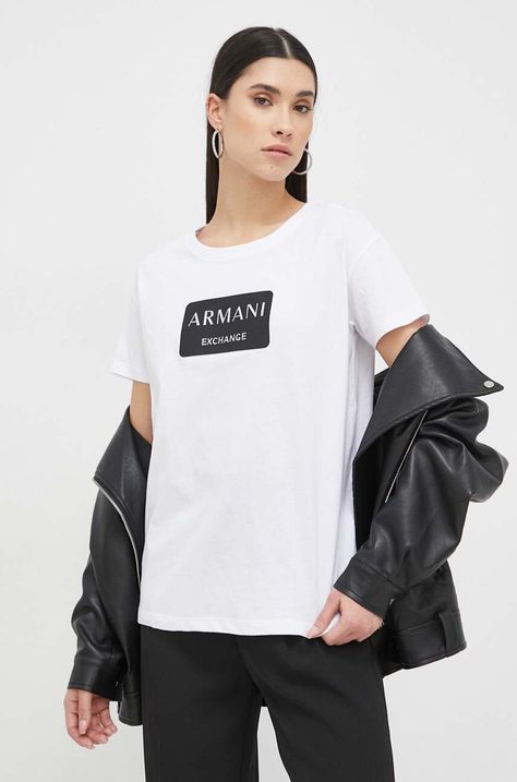 Bombažna kratka majica Armani Exchange