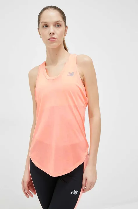 Top για τρέξιμο New Balance Accelerate χρώμα: πορτοκαλί