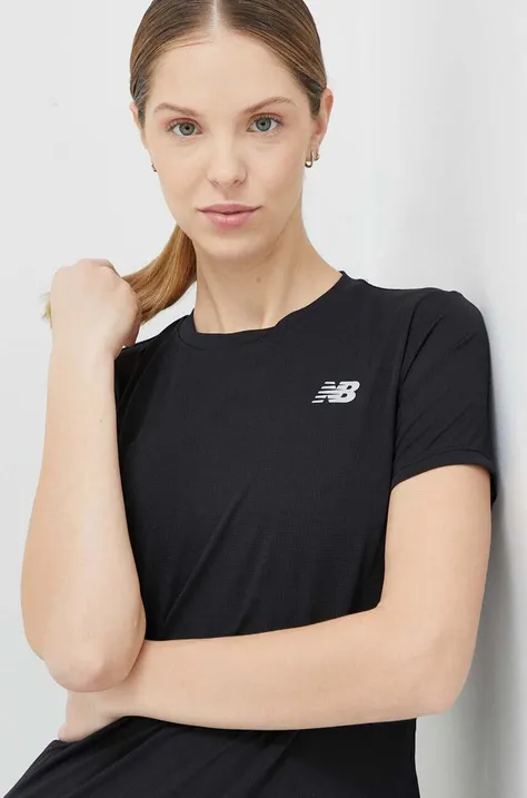 Μπλουζάκι για τρέξιμο New Balance Accelerate χρώμα: μαύρο