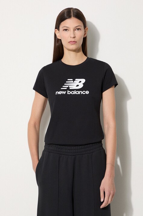 New Balance tricou din bumbac culoarea negru WT31546BK-6BK