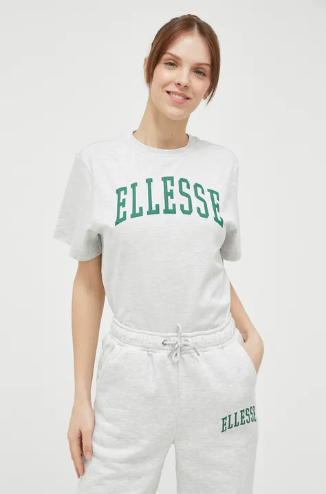 Βαμβακερό μπλουζάκι Ellesse χρώμα: γκρι