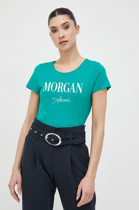 Morgan t-shirt női, zöld