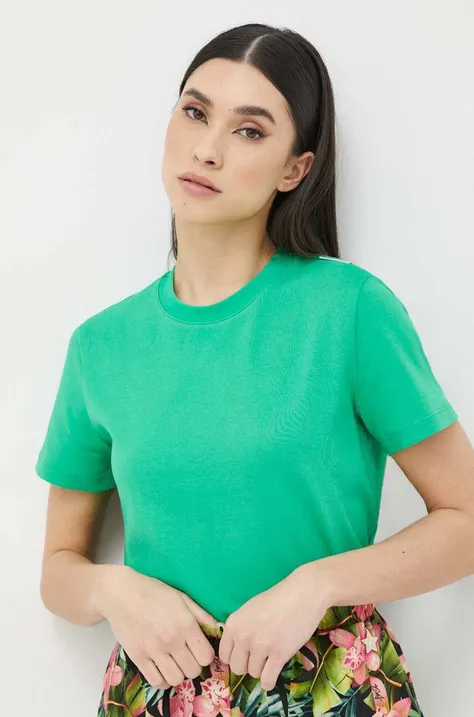 Bombažna kratka majica Miss Sixty zelena barva