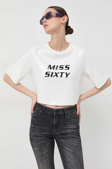 Miss Sixty t-shirt damski kolor biały