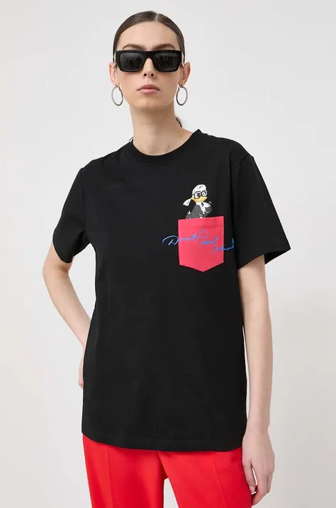 Karl Lagerfeld t-shirt bawełniany x Disney kolor czarny