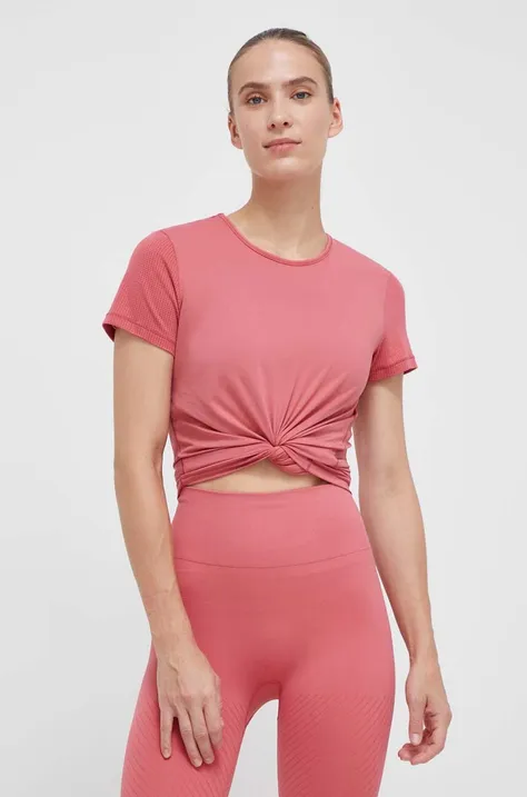 Μπλουζάκι προπόνησης Casall χρώμα: ροζ