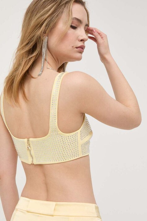 Patrizia Pepe top femei, culoarea galben