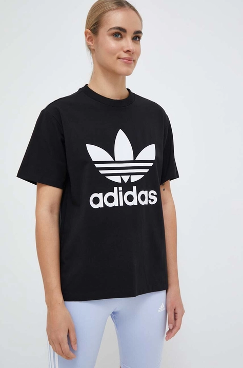 Tričko adidas Originals IB7421-BLACK, dámsky, čierna farba