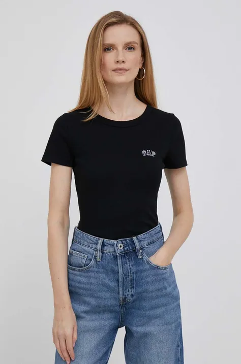 GAP t-shirt damski kolor czarny