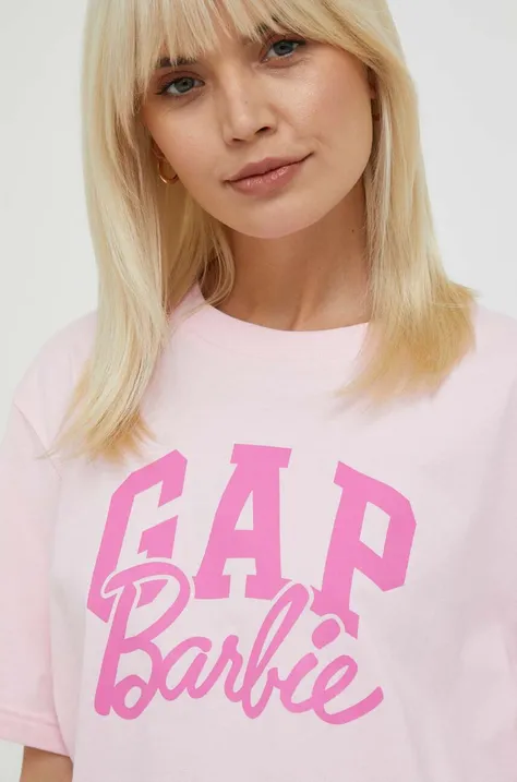 Bavlněné tričko GAP x Barbie