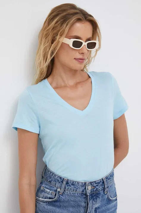 GAP t-shirt damski kolor niebieski