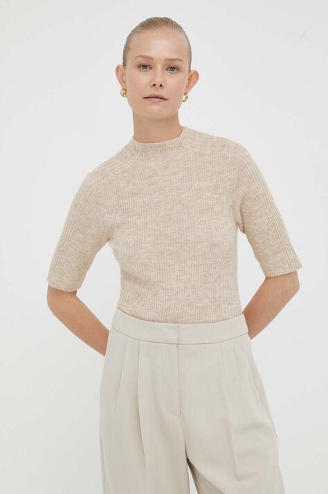 Day Birger et Mikkelsen pulover de lana femei, culoarea bej