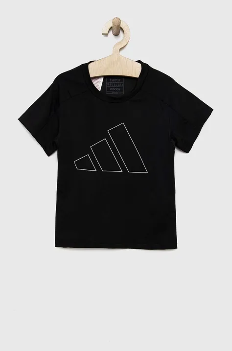 Дитяча футболка adidas G TR-ES BL колір чорний