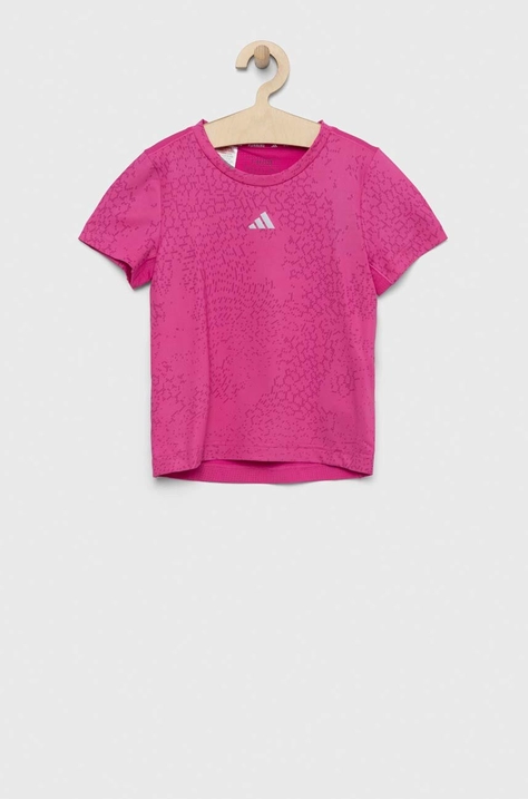 Dětské tričko adidas G RUN TEE fialová barva