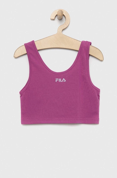 Παιδικό top Fila χρώμα: μοβ