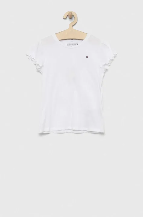 Dječja majica kratkih rukava Tommy Hilfiger boja: bijela