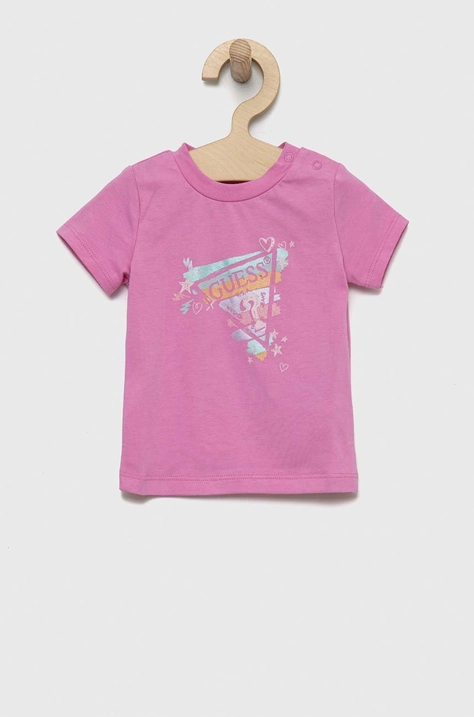 Guess tricou bebe culoarea violet