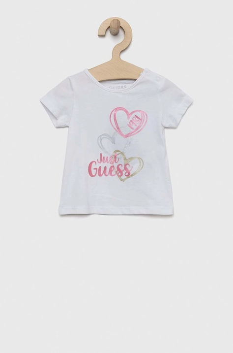 Guess t-shirt niemowlęcy kolor biały