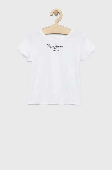 Pepe Jeans t-shirt bawełniany dziecięcy kolor biały