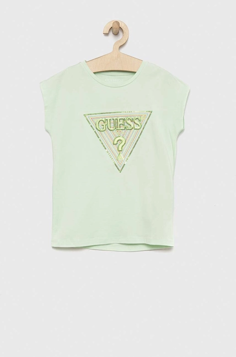 Guess tricou copii culoarea turcoaz