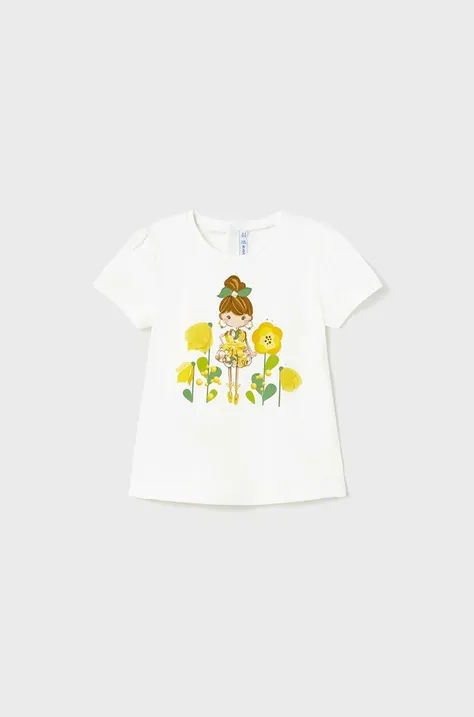 Mayoral t-shirt niemowlęcy kolor żółty
