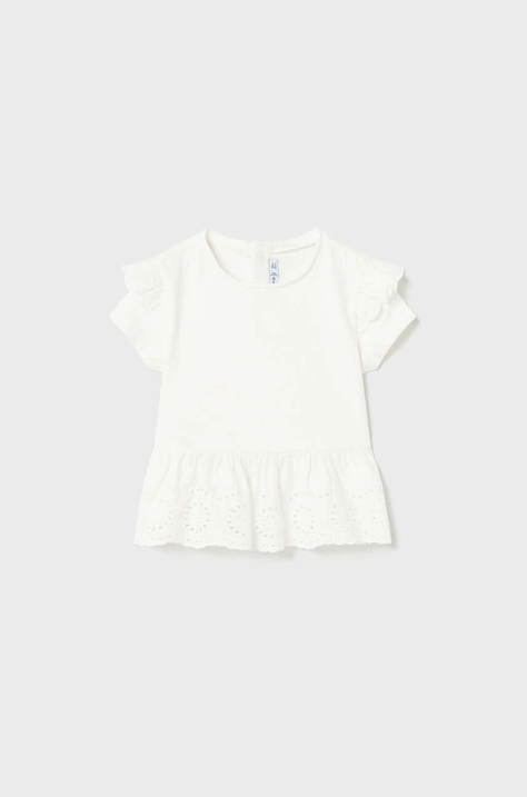 Mayoral tricou bebe culoarea alb