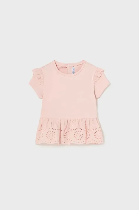 Majica kratkih rukava za bebe Mayoral boja: ružičasta