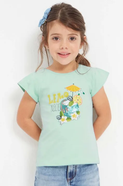 Παιδικό μπλουζάκι Mayoral χρώμα: τιρκουάζ