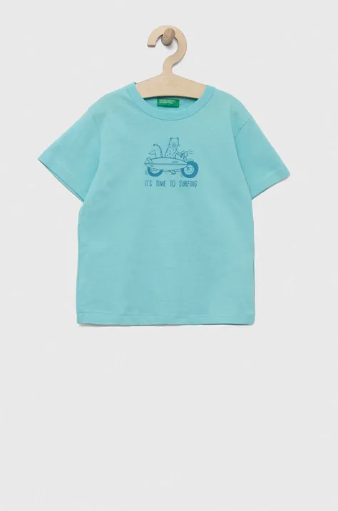 Детская хлопковая футболка United Colors of Benetton