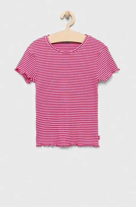 Otroška kratka majica United Colors of Benetton vijolična barva