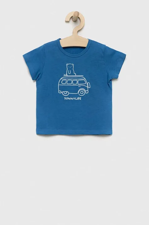 Бавовняна футболка для немовлят United Colors of Benetton