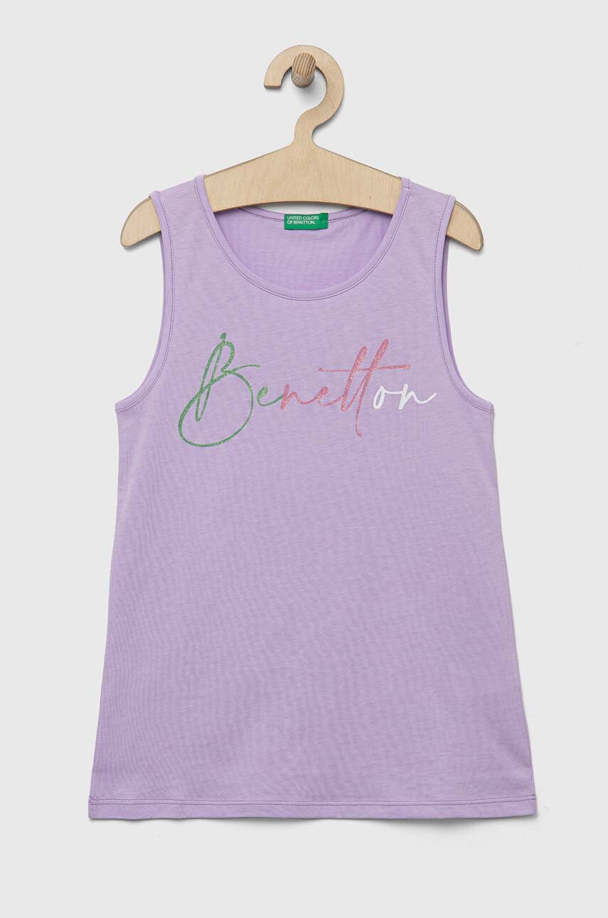 Детски памучен топ United Colors of Benetton