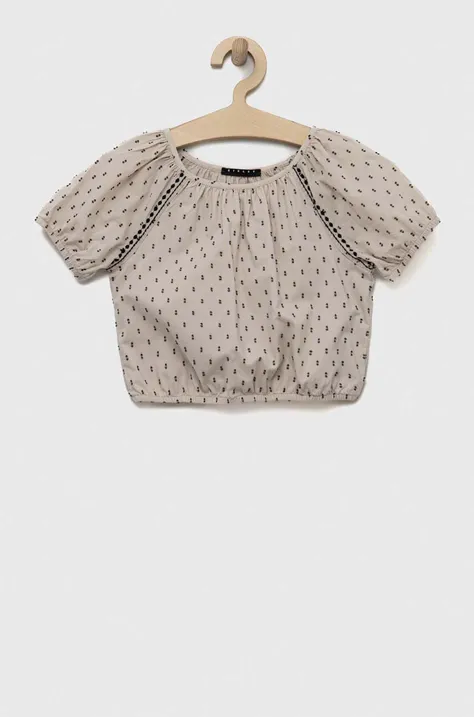 Sisley bluza de bumbac pentru copii culoarea bej