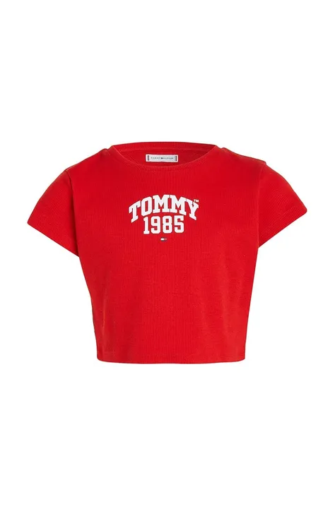 Παιδικό μπλουζάκι Tommy Hilfiger χρώμα: κόκκινο