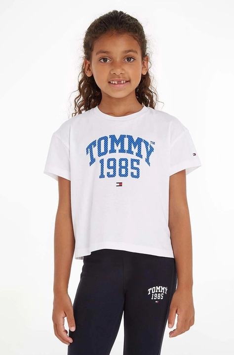 Tommy Hilfiger tricou de bumbac pentru copii Culoarea alb