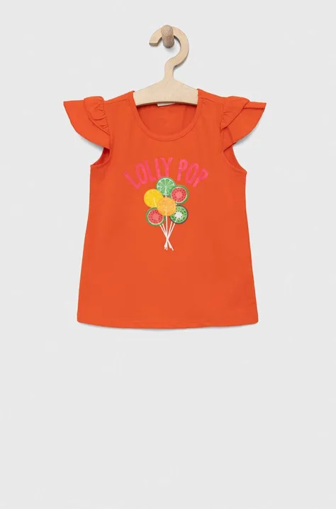 Birba&Trybeyond t-shirt niemowlęcy kolor pomarańczowy