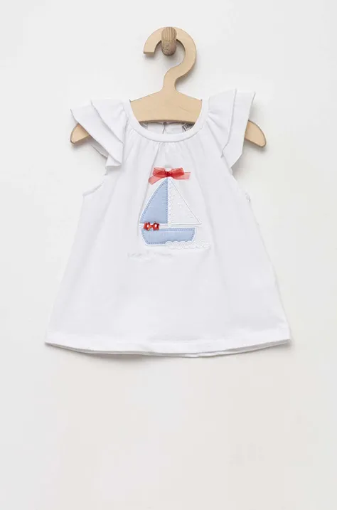 Birba&Trybeyond t-shirt niemowlęcy kolor biały