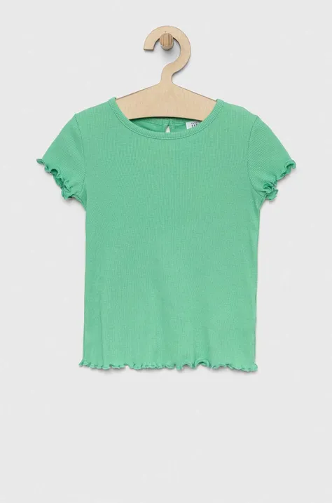 GAP t-shirt bawełniany dziecięcy kolor zielony