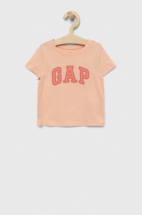 GAP t-shirt bawełniany dziecięcy kolor pomarańczowy
