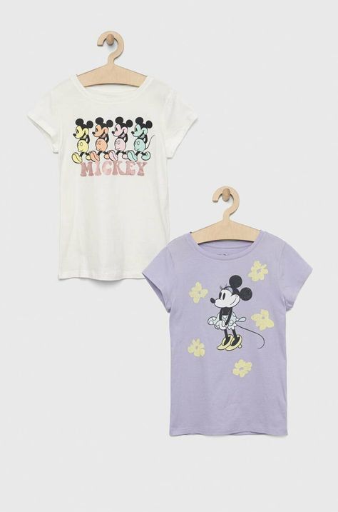 GAP t-shirt bawełniany dziecięcy x Disney 2-pack
