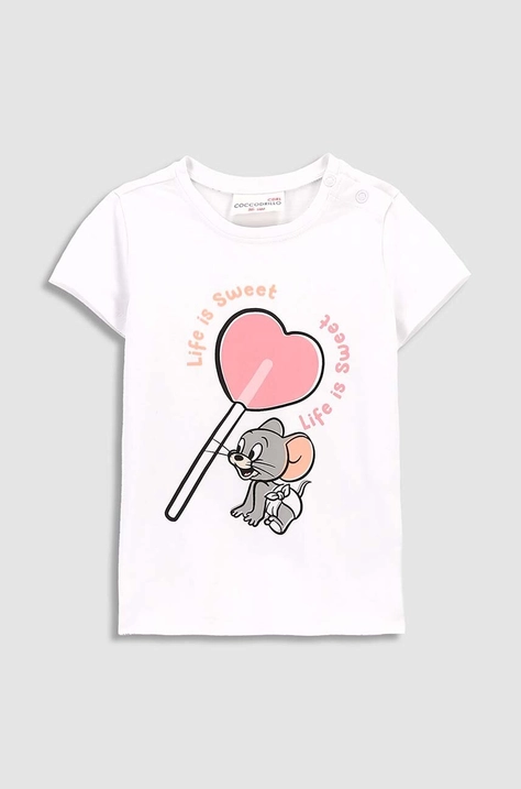 Coccodrillo tricou copii x Tom And Jerry culoarea alb