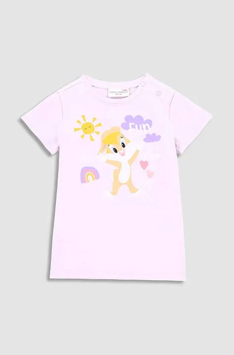 Παιδικό μπλουζάκι Coccodrillo x Looney Tunes χρώμα: μοβ