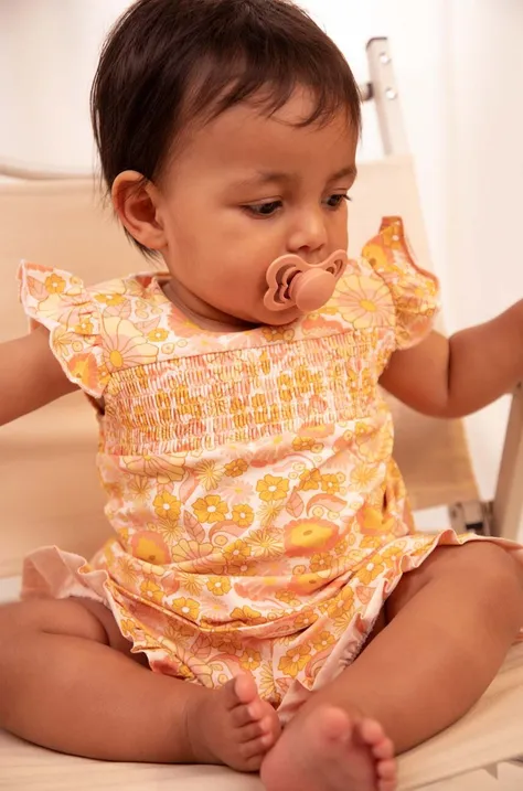 Majica kratkih rukava za bebe Coccodrillo boja: narančasta