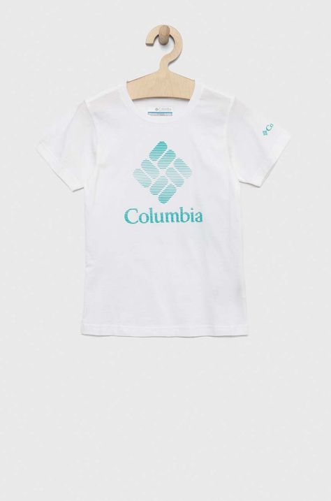 Детска памучна тениска Columbia Mission Lake Short Sleeve Graphic Shirt