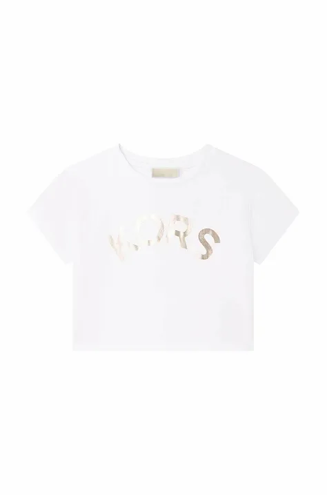 Дитяча бавовняна футболка Michael Kors колір білий