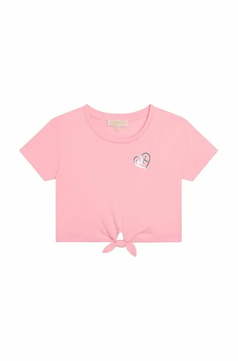 Дитяча футболка Michael Kors колір рожевий