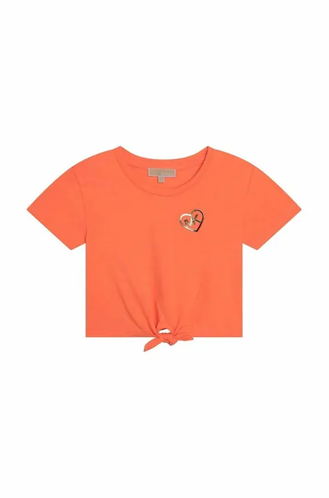 Otroška kratka majica Michael Kors oranžna barva