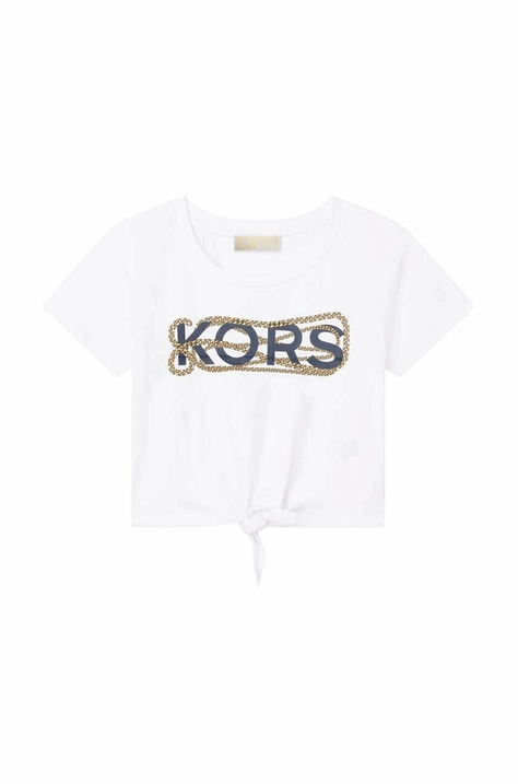 Michael Kors tricou de bumbac pentru copii culoarea alb