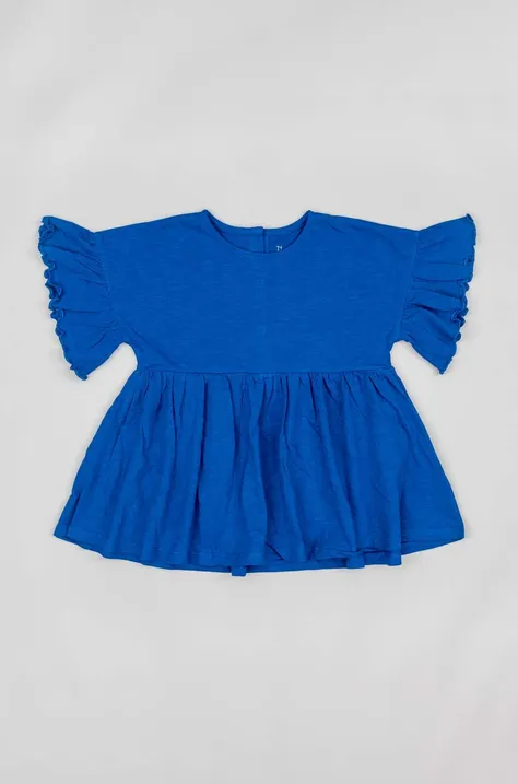 zippy t-shirt bawełniany dziecięcy kolor niebieski