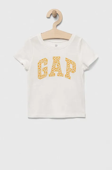 GAP t-shirt bawełniany dziecięcy kolor biały